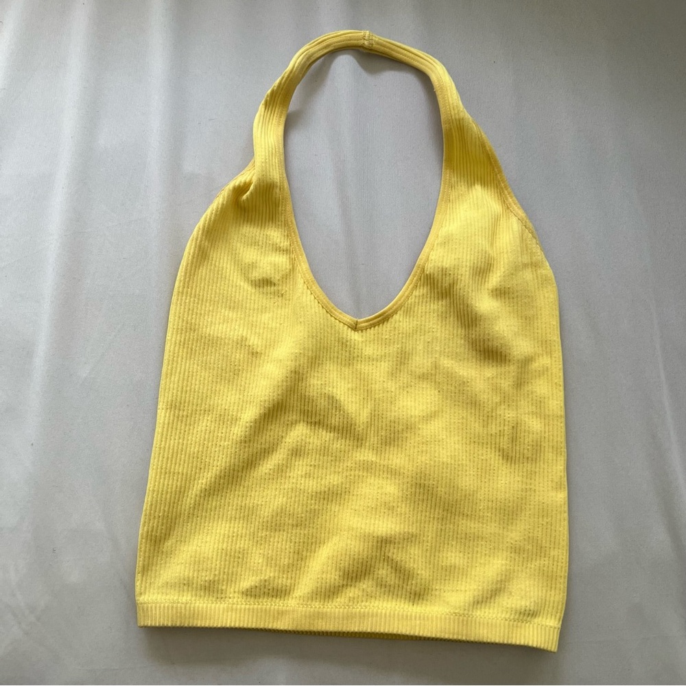 yellow urban outfitters halter top